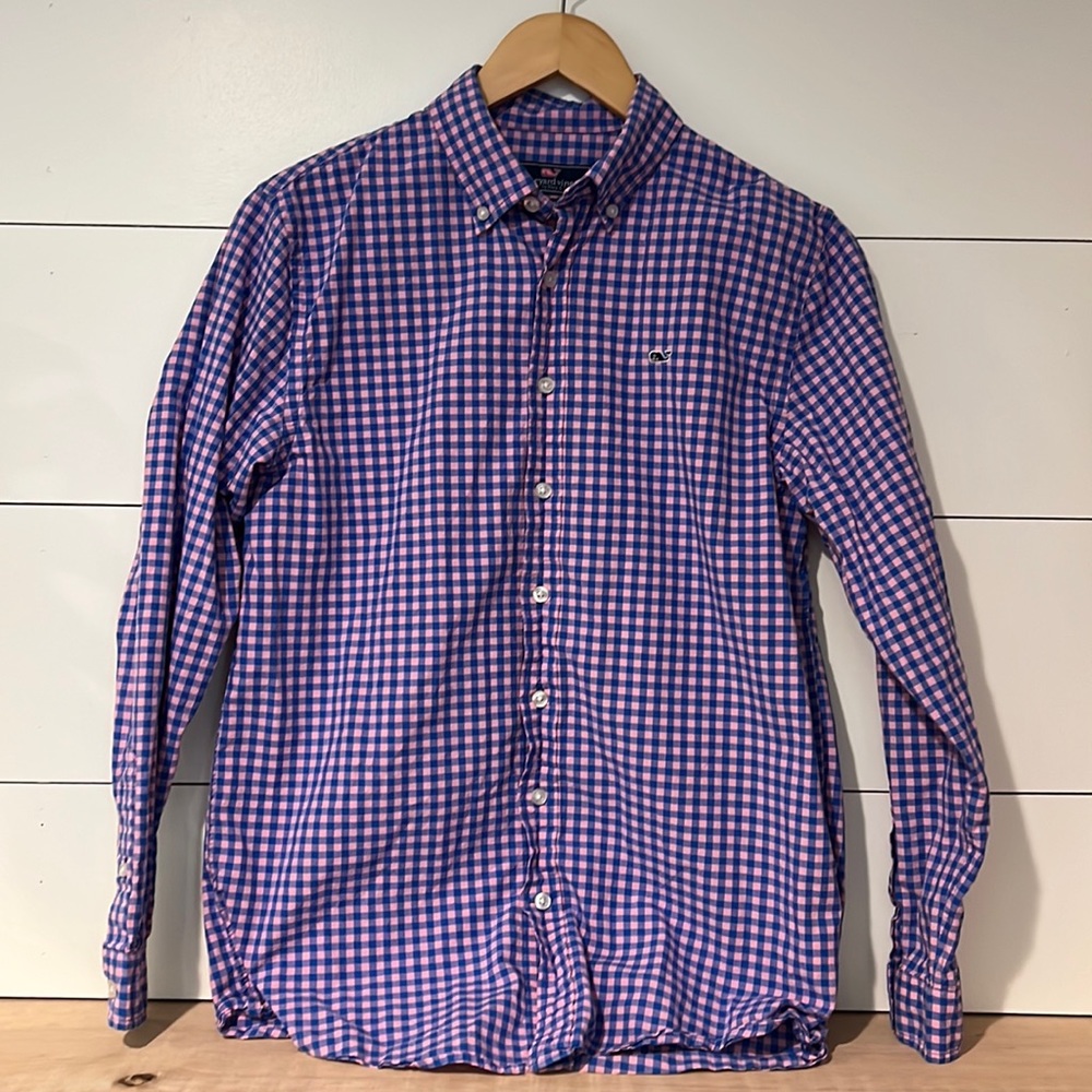 Vineyard Vines boys XL (18) Whale shirt 100% cotton